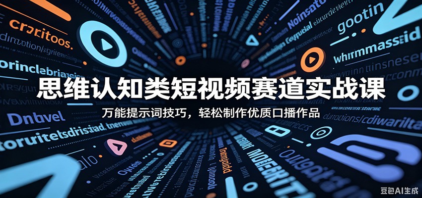 思维认知类短视频赛道实战课：万能提示词技巧，轻松制作优质口播作品